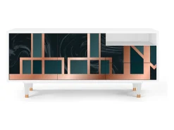 Mueble de TV - 125х56х41 cm - T7 - Emerald Metro, Branco^ Móvel De Tv