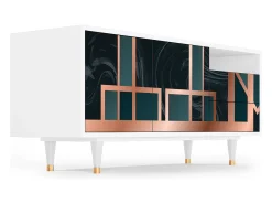 Mueble de TV - 125х56х41 cm - T7 - Emerald Metro, Branco^ Móvel De Tv