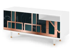 Mueble de TV - 125х56х41 cm - T7 - Emerald Metro, Branco^ Móvel De Tv