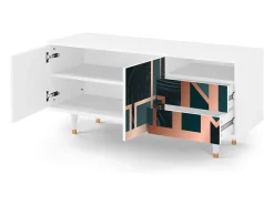 Mueble de TV - 125х56х41 cm - T7 - Emerald Metro, Branco^ Móvel De Tv