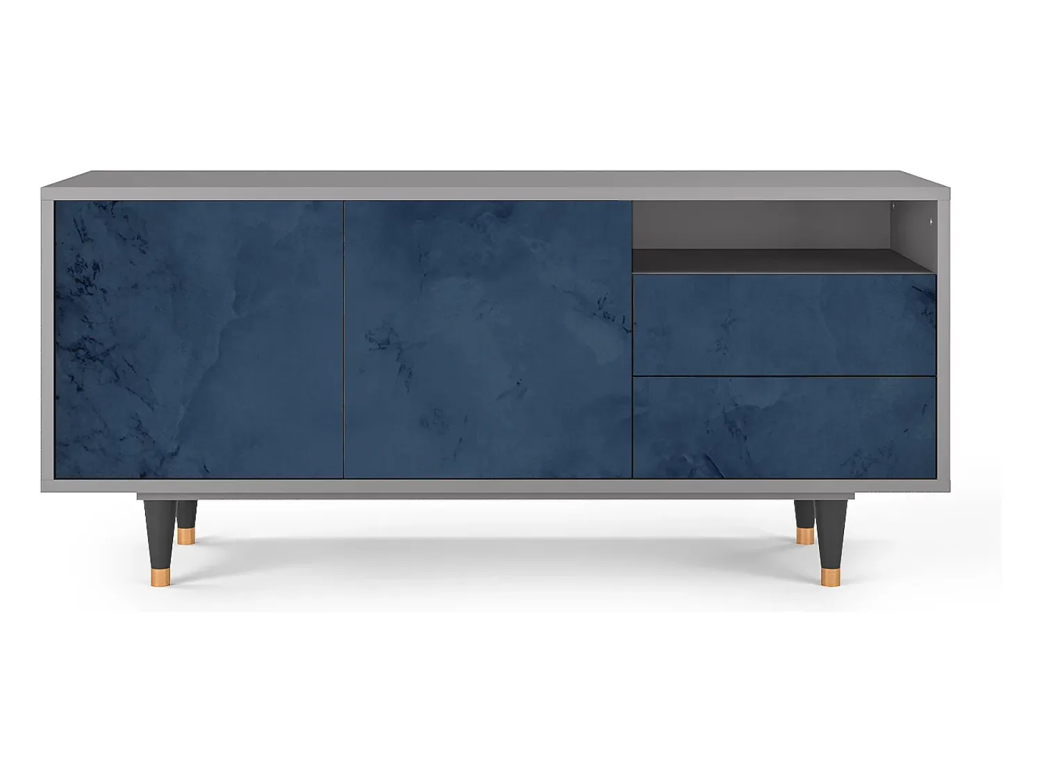 Móvel De Tv* Mueble de TV - 125х56х41 cm - T7 - Endless Galaxi, Cinza Cinzento