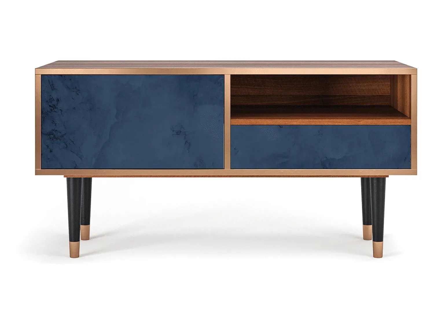 Móvel De Tv* Mueble de TV - 115х59х48 cm - T3 - Endless Galaxi, Nogueira Castanho