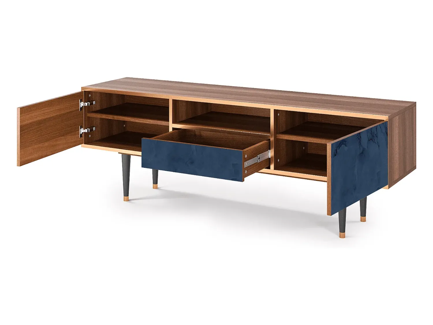 Best Mueble de TV - 170х59х41 cm - T6 - Endless Galaxi, Nogueira Castanho
