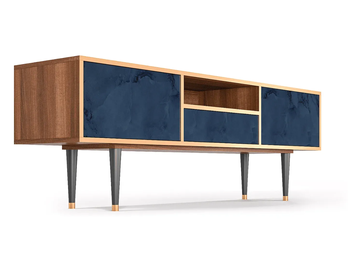 Best Mueble de TV - 170х59х41 cm - T6 - Endless Galaxi, Nogueira Castanho
