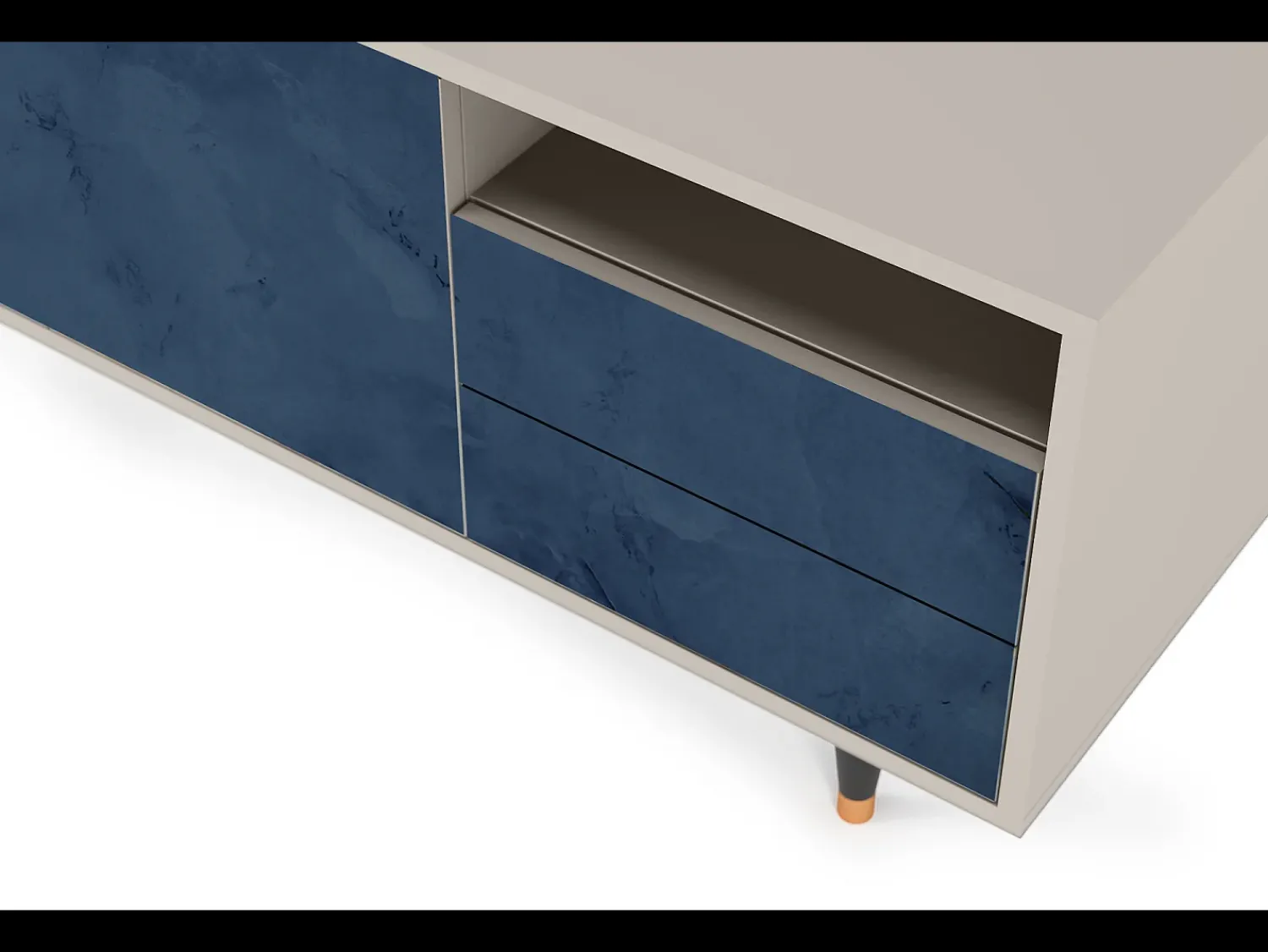 Móvel De Tv* Mueble de TV - 125х56х41 cm - T7 - Endless Galaxi, Areia Bege