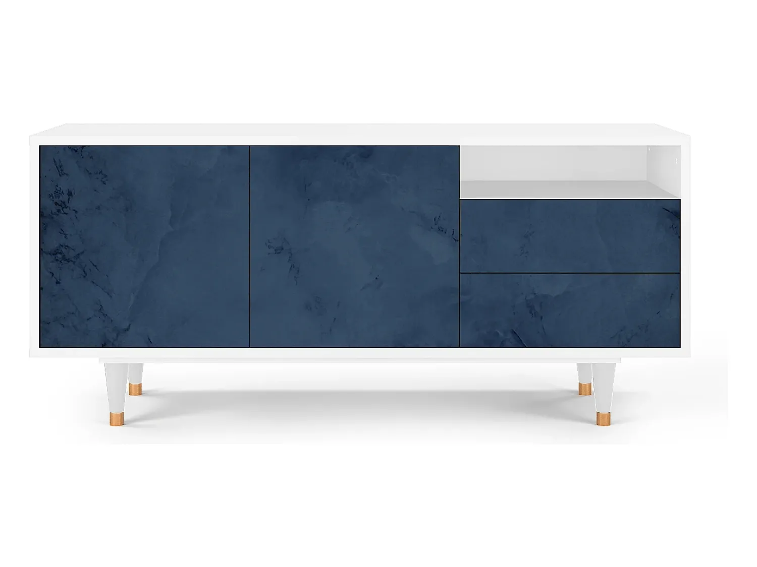 Móvel De Tv| Mueble de TV - 125х56х41 cm - T7 - Endless Galaxi, Branco Bege