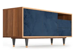 Móvel De Tv| Mueble de TV - 125х56х41 cm - T7 - Endless Galaxi, Nogueira Castanho