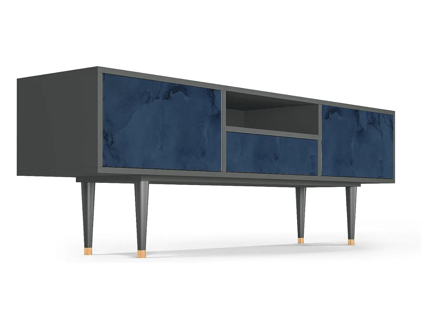Móvel De Tv* Mueble de TV - 170х59х41 cm - T6 - Endless Galaxi, Antracite Cinza antracite
