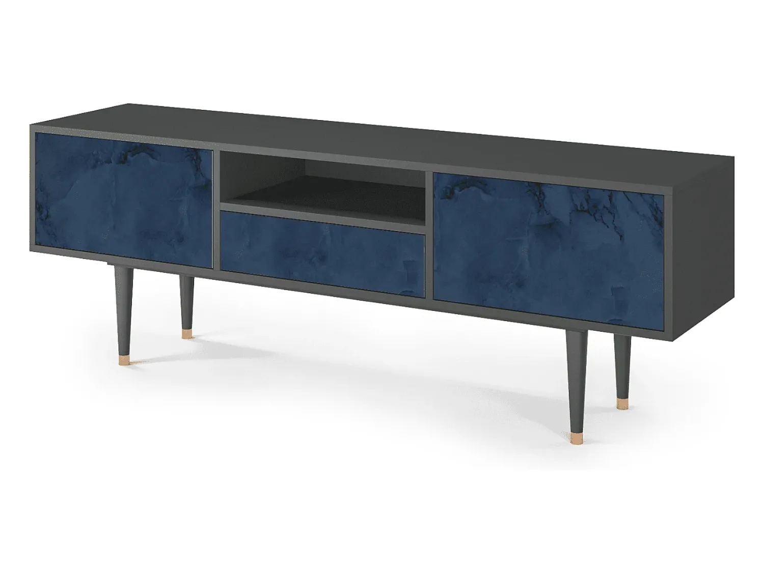 Móvel De Tv* Mueble de TV - 170х59х41 cm - T6 - Endless Galaxi, Antracite Cinza antracite