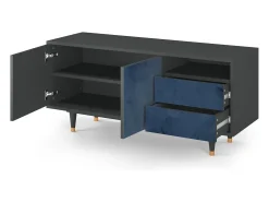 Mueble de TV - 125х56х41 cm - T7 - Endless Galaxi, Antracite Cinza antracite