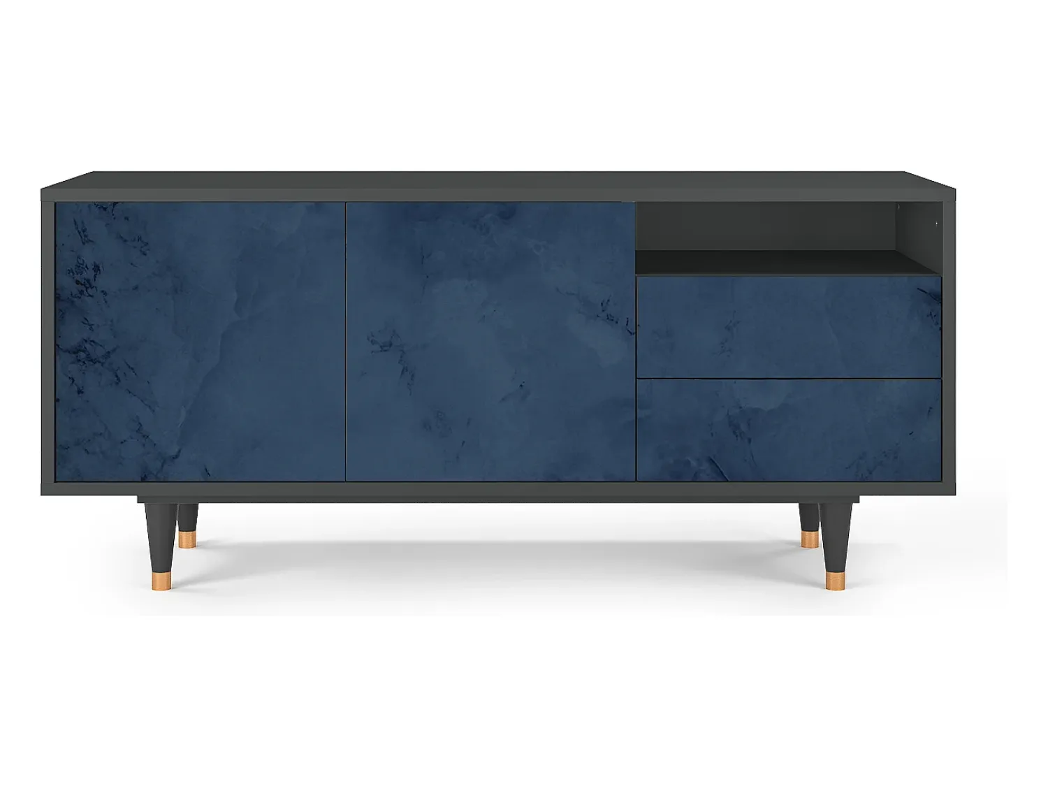 Mueble de TV - 125х56х41 cm - T7 - Endless Galaxi, Antracite Cinza antracite