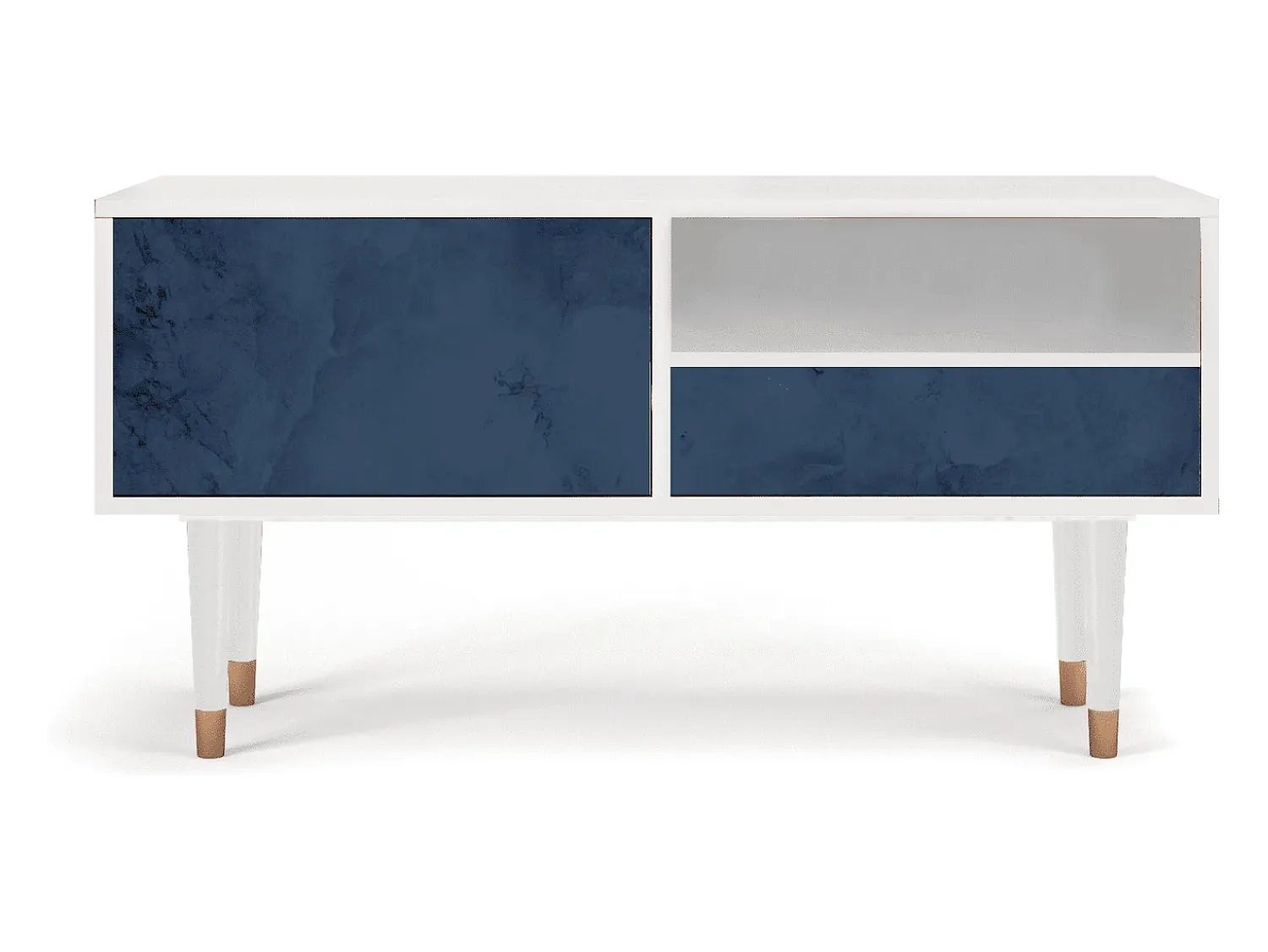 Clearance Mueble de TV - 115х59х48 cm - T3 - Endless Galaxi, Branco Bege