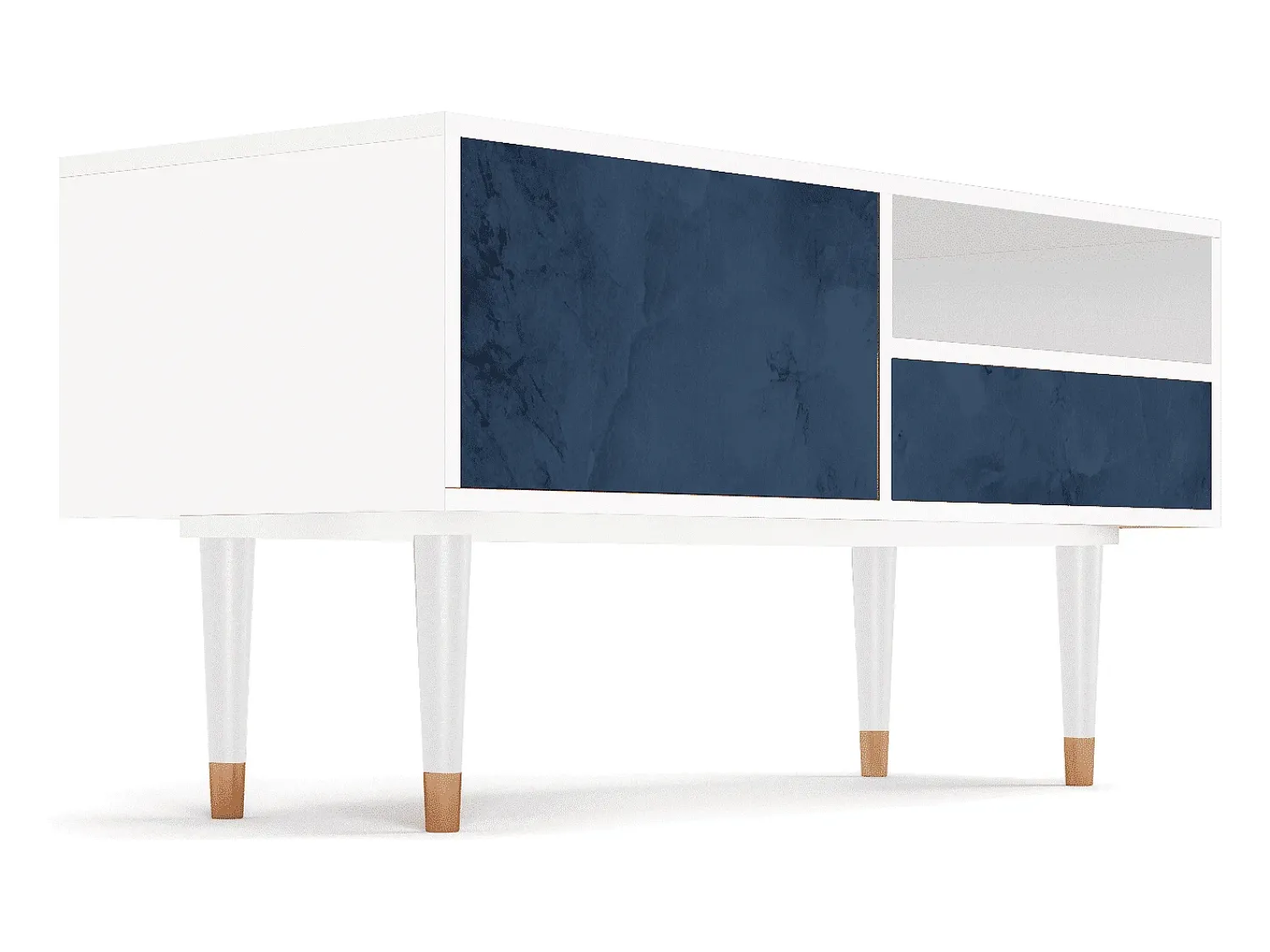 Clearance Mueble de TV - 115х59х48 cm - T3 - Endless Galaxi, Branco Bege