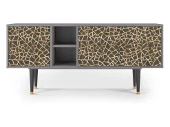 Discount Mueble de TV - 150х69х41 cm - T5 - Enlarged Leaf, Cinza Cinzento