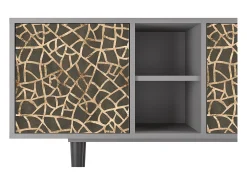 Discount Mueble de TV - 150х69х41 cm - T5 - Enlarged Leaf, Cinza Cinzento