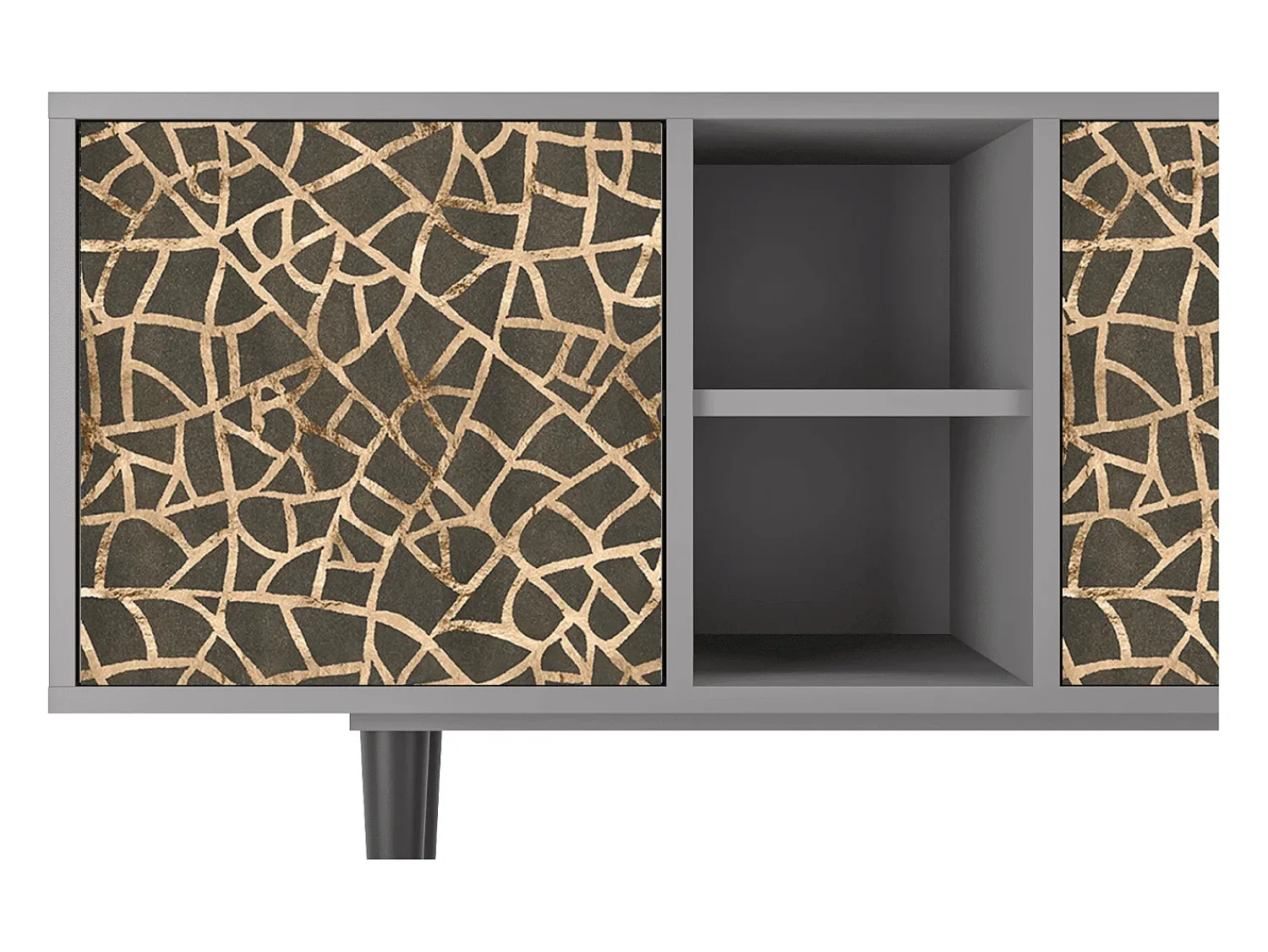 Discount Mueble de TV - 150х69х41 cm - T5 - Enlarged Leaf, Cinza Cinzento