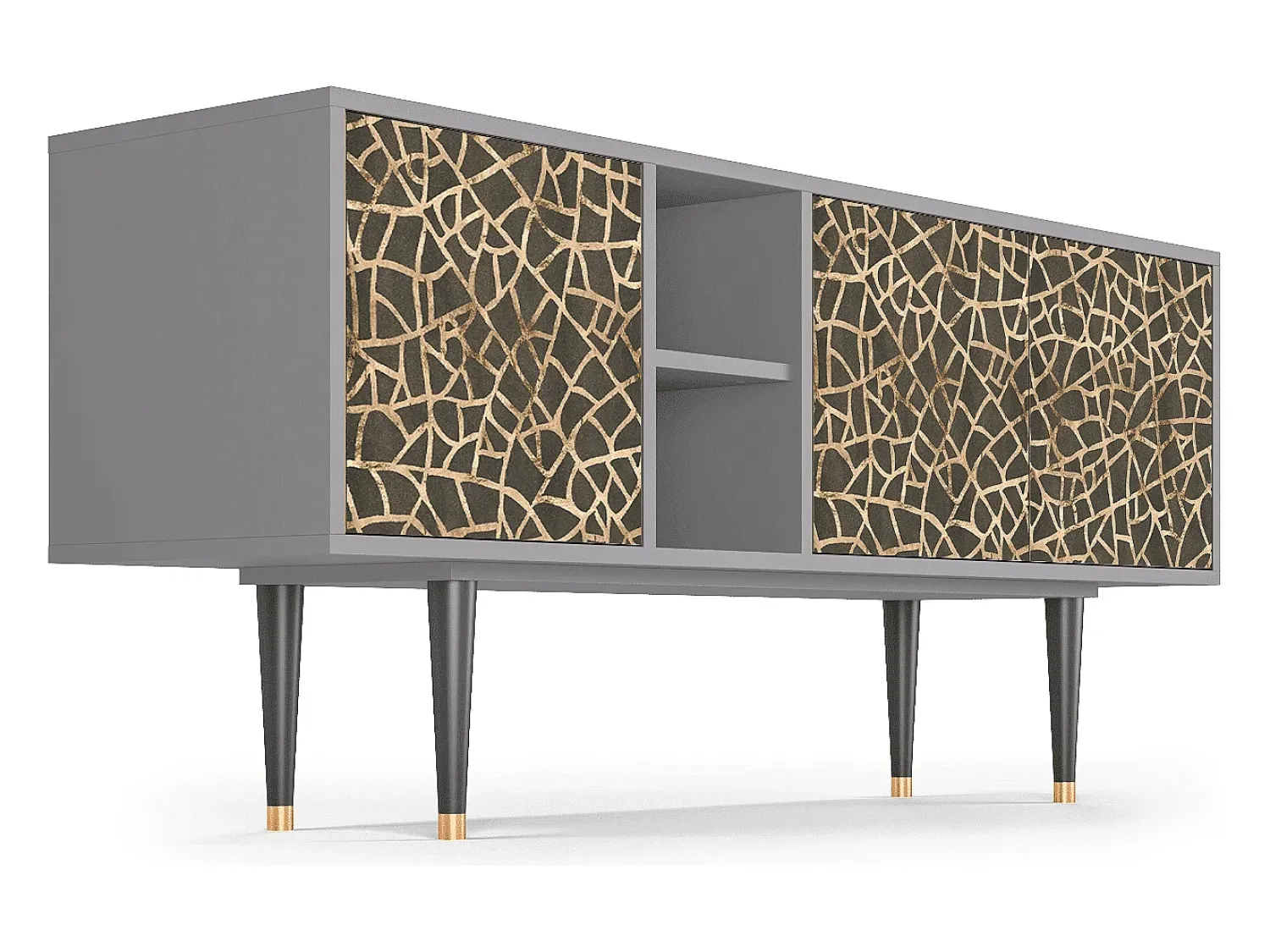 Discount Mueble de TV - 150х69х41 cm - T5 - Enlarged Leaf, Cinza Cinzento