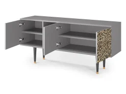 Discount Mueble de TV - 150х69х41 cm - T5 - Enlarged Leaf, Cinza Cinzento