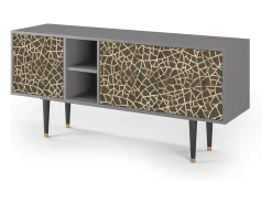 Discount Mueble de TV - 150х69х41 cm - T5 - Enlarged Leaf, Cinza Cinzento