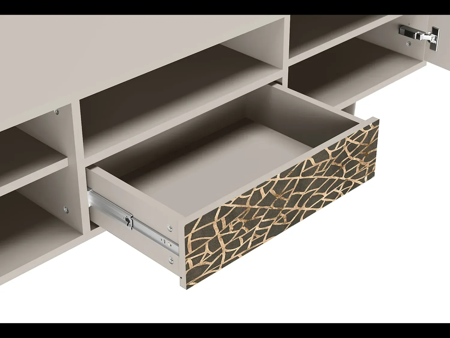 Móvel De Tv| Mueble de TV - 170х59х41 cm - T6 - Enlarged Leaf, Areia Bege