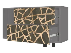 Móvel De Tv| Mueble de TV - 170х69х48 cm - T1 - Enlarged Leaf, Cinza Cinzento