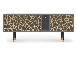 Móvel De Tv| Mueble de TV - 170х69х48 cm - T1 - Enlarged Leaf, Cinza Cinzento