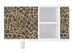Móvel De Tv* Mueble de TV - 150х69х41 cm - T5 - Enlarged Leaf, Branco Bege