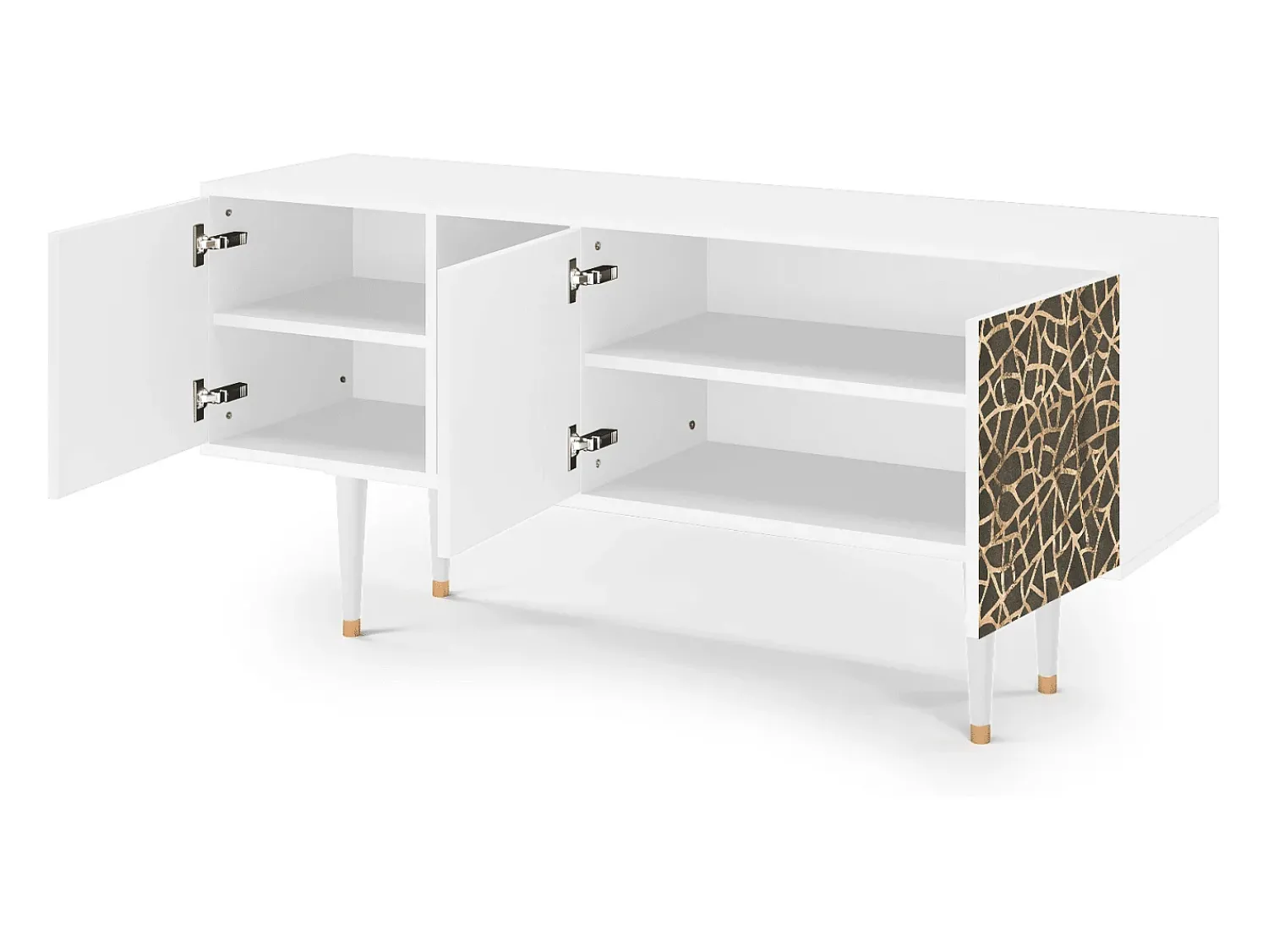 Móvel De Tv* Mueble de TV - 150х69х41 cm - T5 - Enlarged Leaf, Branco Bege