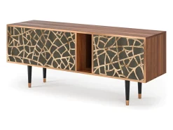 Móvel De Tv| Mueble de TV - 170х69х48 cm - T1 - Enlarged Leaf, Nogueira Castanho
