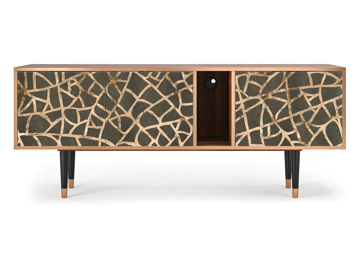 Móvel De Tv| Mueble de TV - 170х69х48 cm - T1 - Enlarged Leaf, Nogueira Castanho