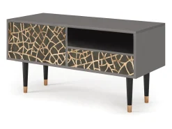Mueble de TV - 115х59х48 cm - T3 - Enlarged Leaf, Cinza^ Móvel De Tv