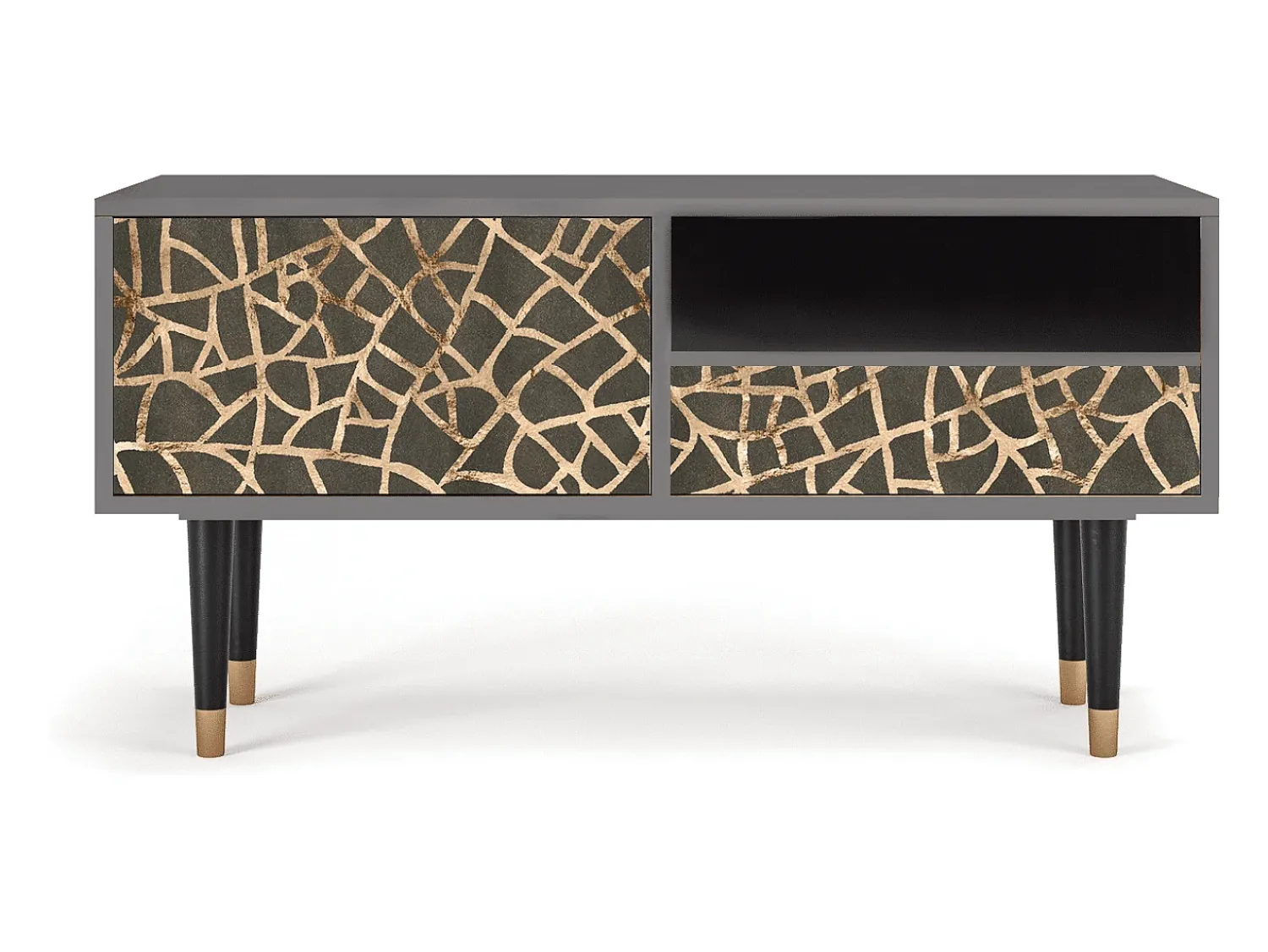 Mueble de TV - 115х59х48 cm - T3 - Enlarged Leaf, Cinza^ Móvel De Tv