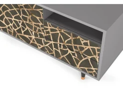 Móvel De Tv| Mueble de TV - 125х56х41 cm - T7 - Enlarged Leaf, Cinza Cinzento
