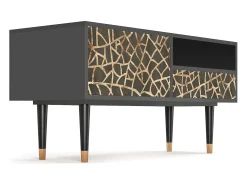 Discount Mueble de TV - 115х59х48 cm - T3 - Enlarged Leaf, Antracite Cinza antracite