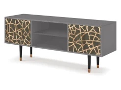 Discount Mueble de TV - 170х69х48 cm - T2 - Enlarged Leaf, Cinza Cinzento