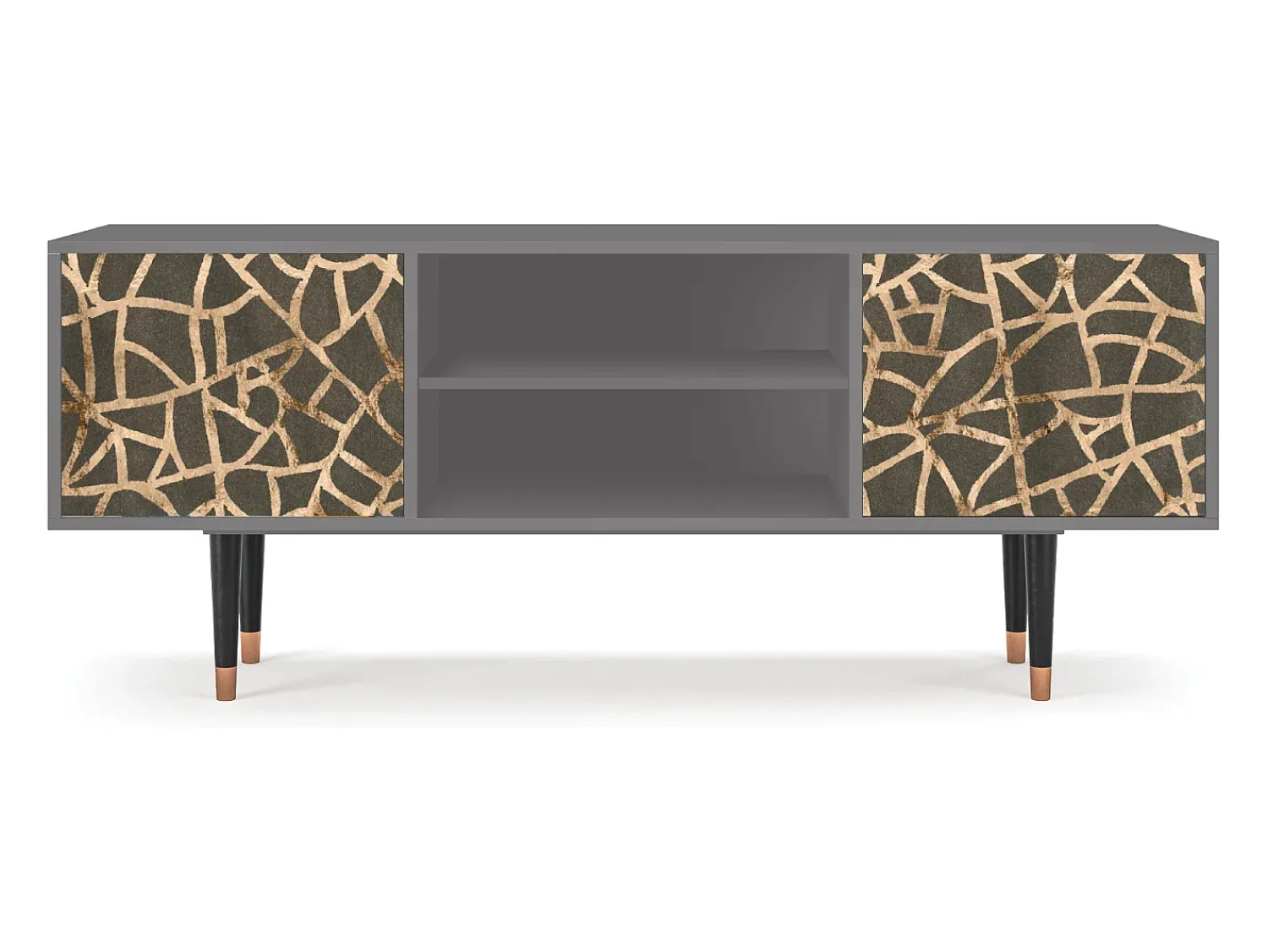 Discount Mueble de TV - 170х69х48 cm - T2 - Enlarged Leaf, Cinza Cinzento