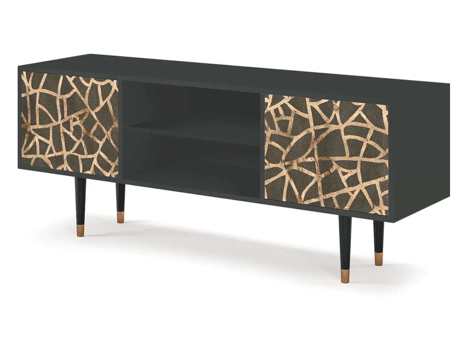 Móvel De Tv| Mueble de TV - 170х69х48 cm - T2 - Enlarged Leaf, Antracite Cinza antracite