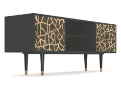 Móvel De Tv| Mueble de TV - 170х69х48 cm - T2 - Enlarged Leaf, Antracite Cinza antracite