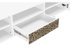 Outlet Mueble de TV - 170х59х41 cm - T6 - Enlarged Leaf, Branco Bege