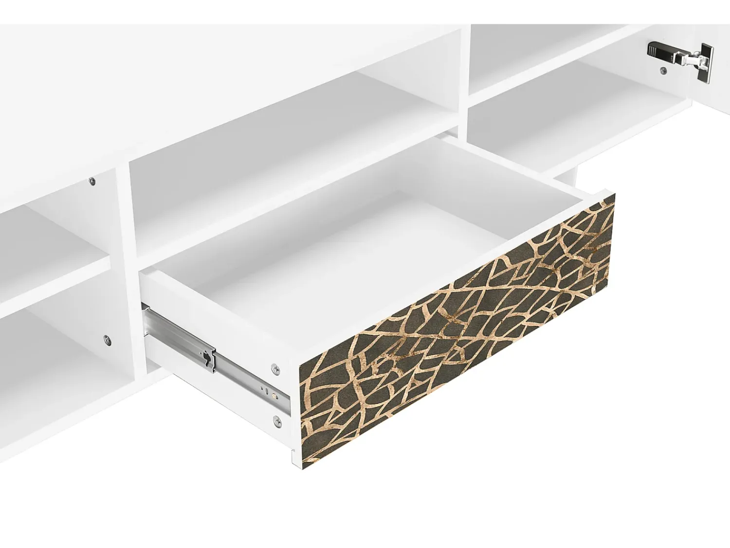Outlet Mueble de TV - 170х59х41 cm - T6 - Enlarged Leaf, Branco Bege