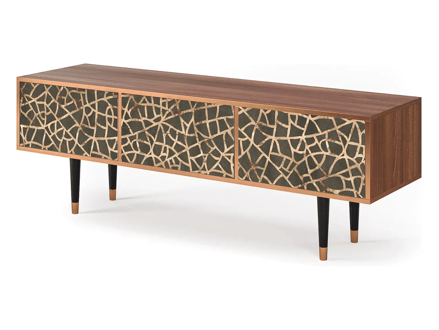 Móvel De Tv| Mueble de TV - 170х59х48 cm - T4 - Enlarged Leaf, Nogueira Castanho