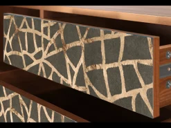 Móvel De Tv| Mueble de TV - 170х59х48 cm - T4 - Enlarged Leaf, Nogueira Castanho