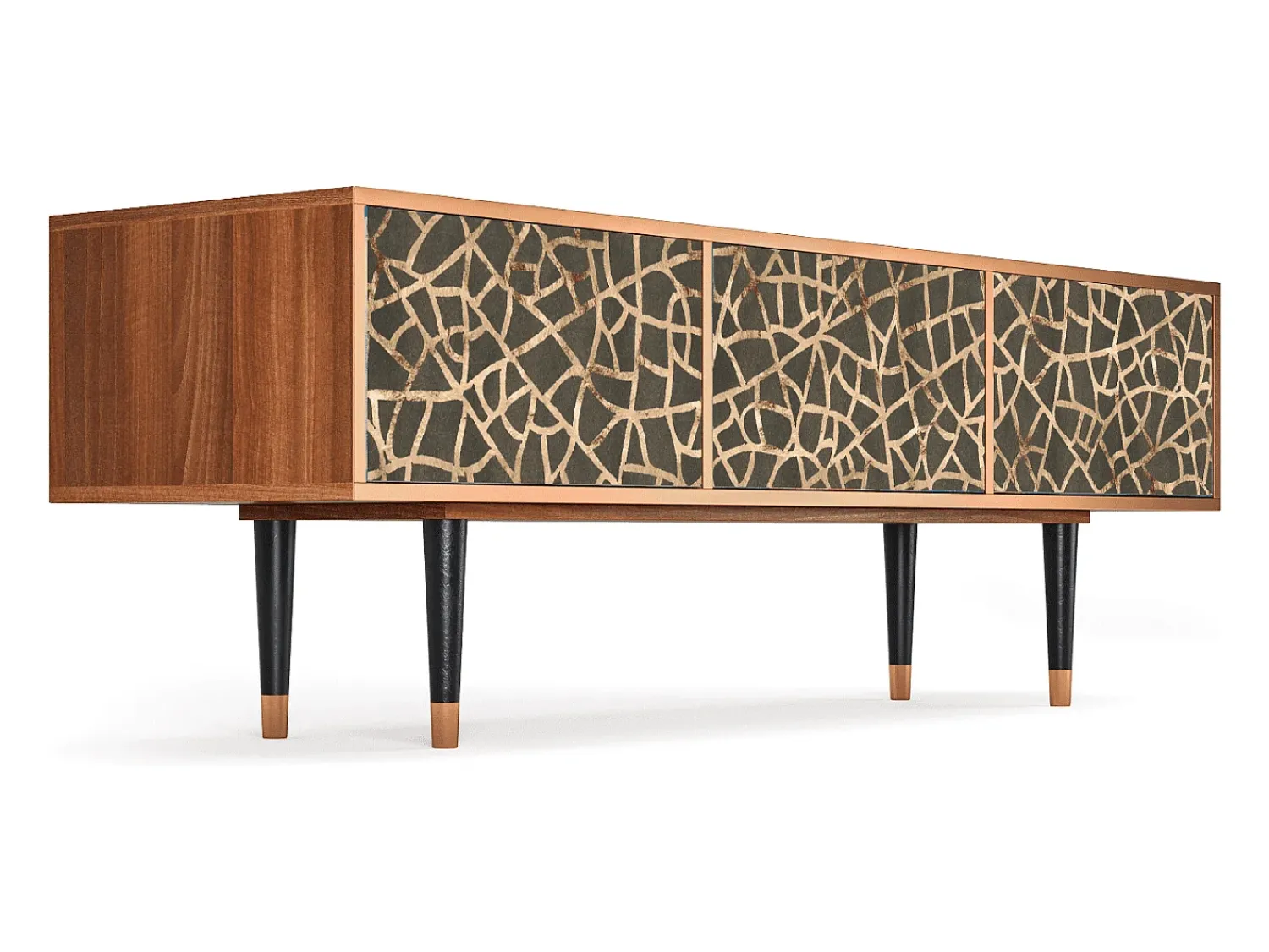 Móvel De Tv| Mueble de TV - 170х59х48 cm - T4 - Enlarged Leaf, Nogueira Castanho