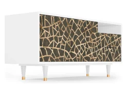 Hot Mueble de TV - 125х56х41 cm - T7 - Enlarged Leaf, Branco Bege