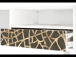 Mueble de TV - 115х59х48 cm - T3 - Enlarged Leaf, Branco^ Móvel De Tv