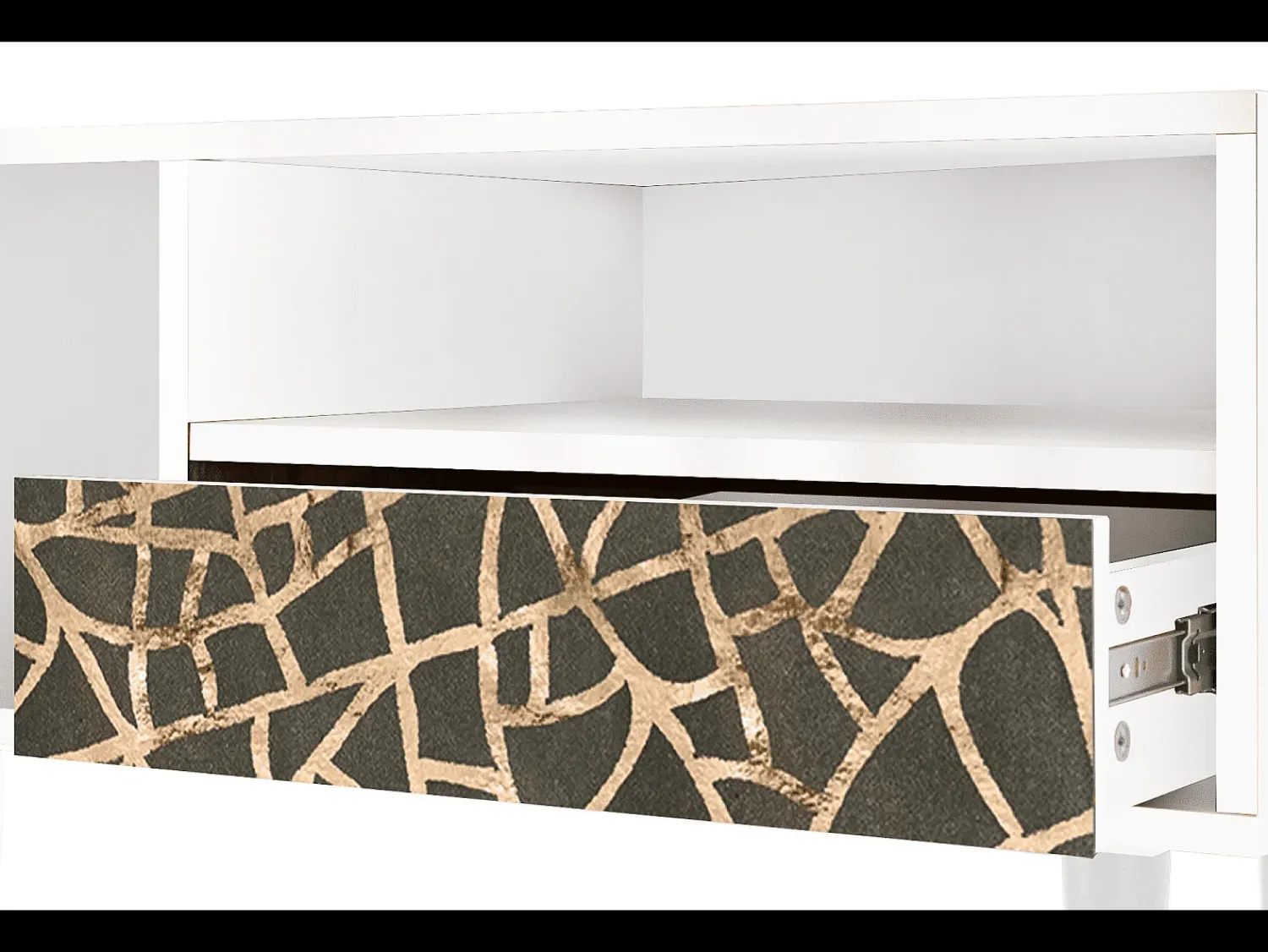 Mueble de TV - 115х59х48 cm - T3 - Enlarged Leaf, Branco^ Móvel De Tv