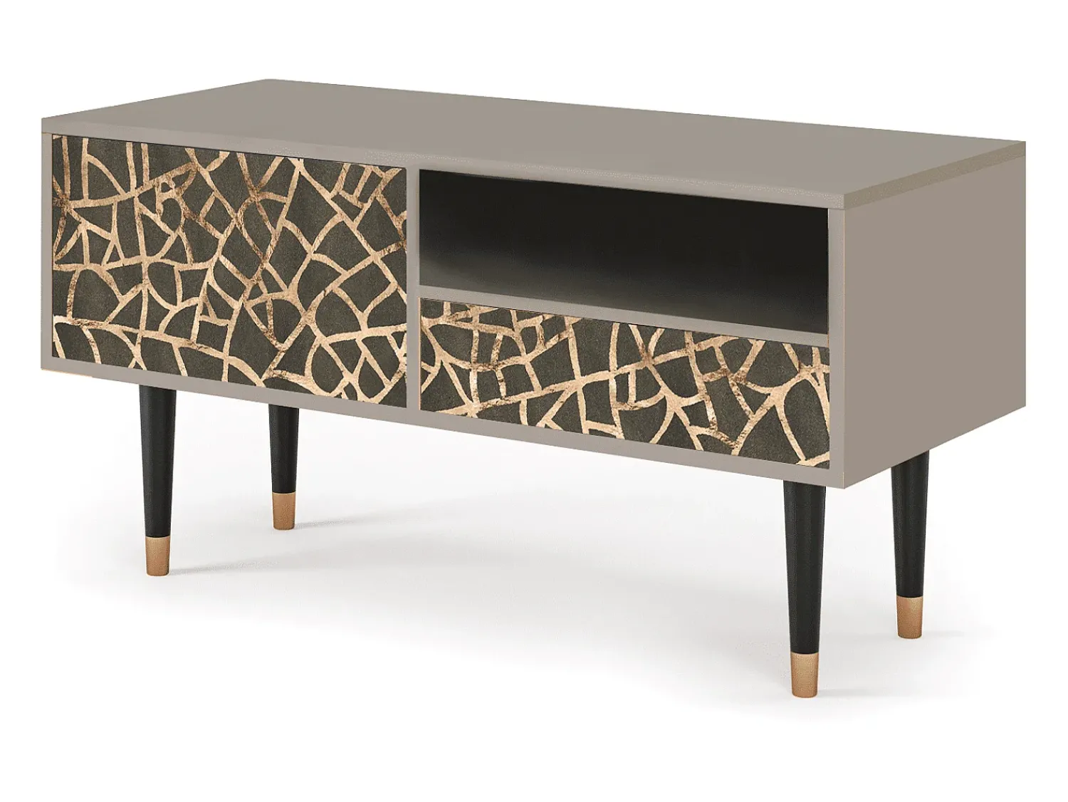 Móvel De Tv* Mueble de TV - 115х59х48 cm - T3 - Enlarged Leaf, Areia Bege
