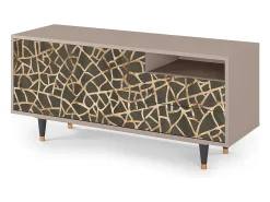 Móvel De Tv| Mueble de TV - 125х56х41 cm - T7 - Enlarged Leaf, Latte Bege