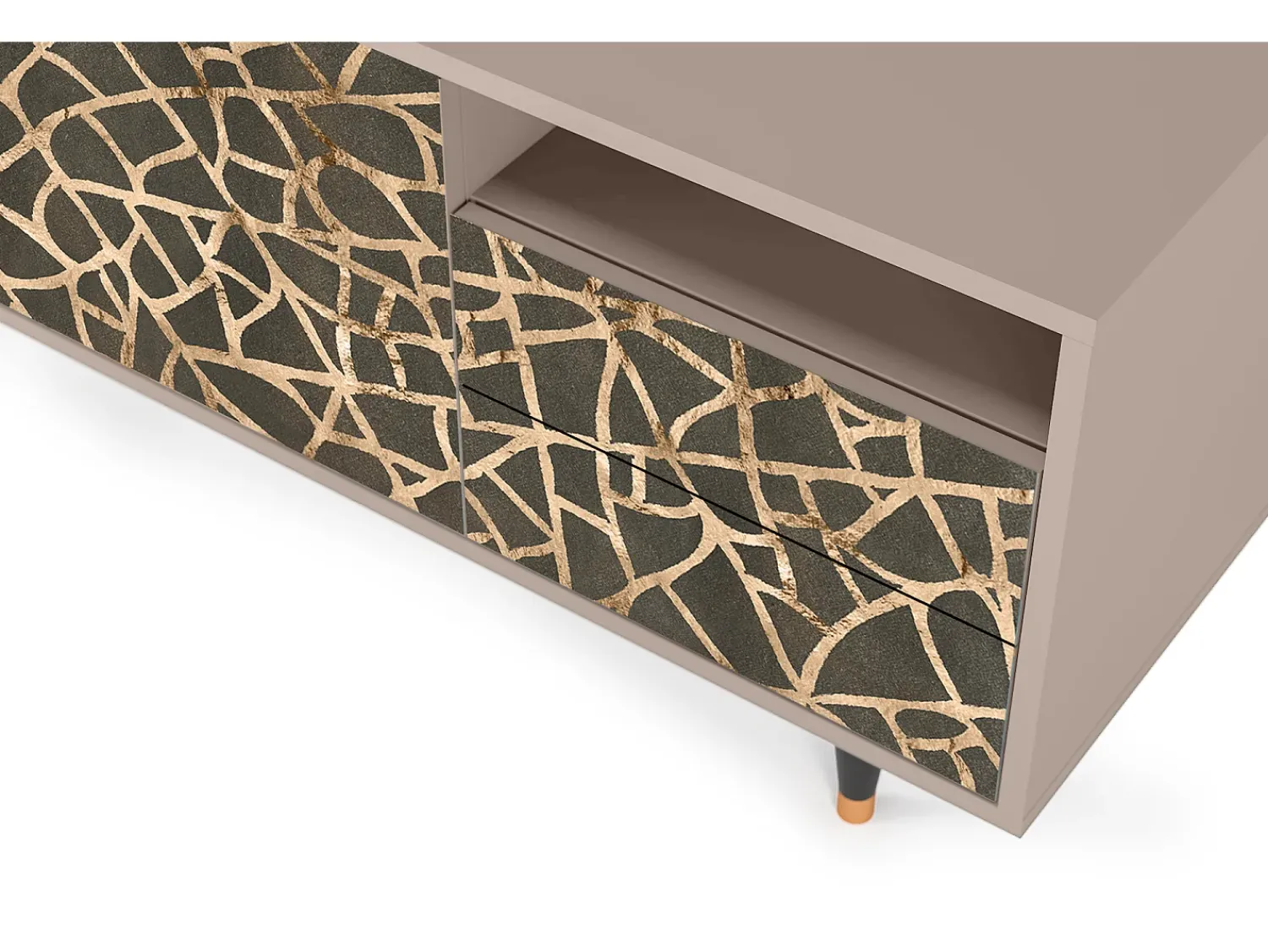 Móvel De Tv| Mueble de TV - 125х56х41 cm - T7 - Enlarged Leaf, Latte Bege