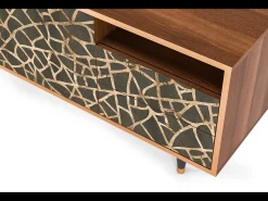 Mueble de TV - 125х56х41 cm - T7 - Enlarged Leaf, Nogueira^ Móvel De Tv